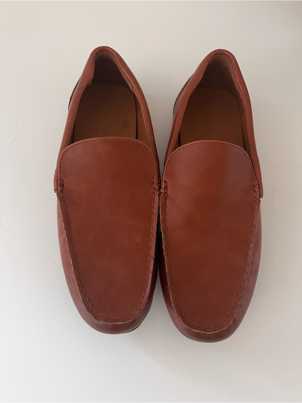 Club Room Men's Slip-On Loafers in Cognac Brown